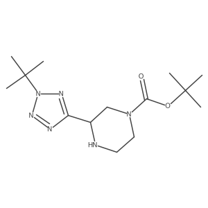 tert-butyl 3-(2-tert-butyl-2H-1,2,3,4-tetrazol-5-yl)piperazine-1-carboxylate Structure