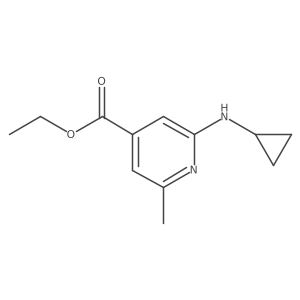 Ethyl 2-(cyclopropylamino)-6-methylpyridine-4-carboxylate结构式