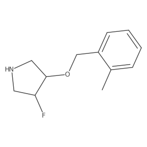 3-Fluoro-4-[(2-methylphenyl)methoxy]pyrrolidine Structure