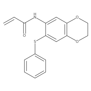 N-(6-Phenylsulfanyl-2,3-dihydro-1,4-benzodioxin-7-yl)prop-2-enamide结构式