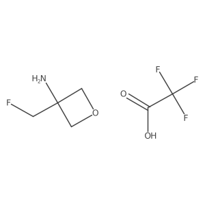 3-(Fluoromethyl)oxetan-3-amine; trifluoroacetic acid结构式