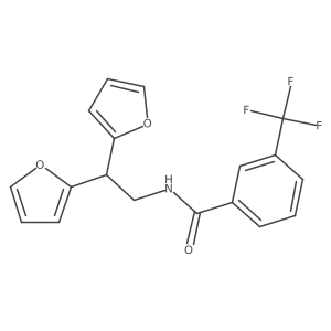 N-[2,2-bis(furan-2-yl)ethyl]-3-(trifluoromethyl)benzamide Structure
