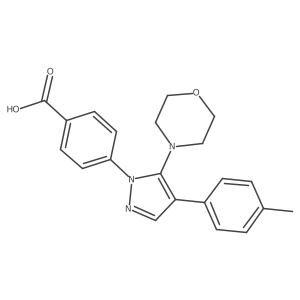 4-[4-(4-Methylphenyl)-5-morpholin-4-ylpyrazol-1-yl]benzoic acid结构式