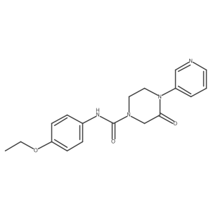 N-(4-ethoxyphenyl)-3-oxo-4-(pyridin-3-yl)piperazine-1-carboxamide结构式