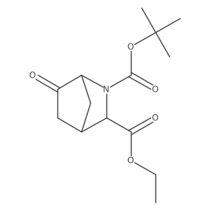 2-O-Tert-butyl 3-O-ethyl (1S,3S,4R)-6-oxo-2-azabicyclo[2.2.1]heptane-2,3-dicarboxylate结构式