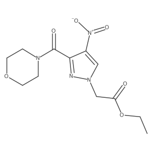 ethyl [3-(morpholin-4-ylcarbonyl)-4-nitro-1H-pyrazol-1-yl]acetate结构式