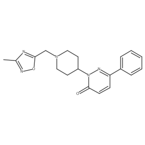 2-{1-[(3-Methyl-1,2,4-oxadiazol-5-yl)methyl]piperidin-4-yl}-6-phenyl-2,3-dihydropyridazin-3-one结构式