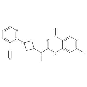 1-(5-Chloro-2-methoxyphenyl)-3-[1-(3-cyanopyrazin-2-yl)azetidin-3-yl]-3-methylurea结构式