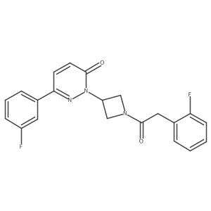 6-(3-Fluorophenyl)-2-{1-[2-(2-fluorophenyl)acetyl]azetidin-3-yl}-2,3-dihydropyridazin-3-one结构式