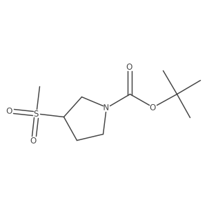 tert-Butyl (R)-3-(methylsulfonyl)pyrrolidine-1-carboxylate结构式