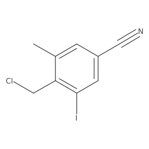 4-(Chloromethyl)-3-iodo-5-methylbenzonitrile结构式