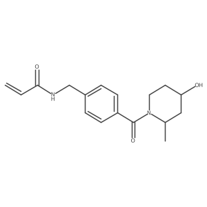 rac-N-({4-[(2R,4R)-4-hydroxy-2-methylpiperidine-1-carbonyl]phenyl}methyl)prop-2-enamide结构式