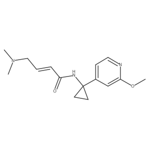 (2E)-4-(dimethylamino)-N-[1-(2-methoxypyridin-4-yl)cyclopropyl]but-2-enamide结构式