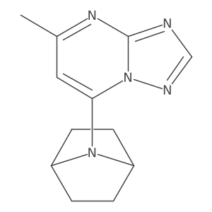 7-{5-Methyl-[1,2,4]triazolo[1,5-a]pyrimidin-7-yl}-7-azabicyclo[2.2.1]heptane结构式