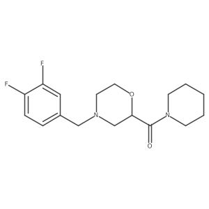 4-[(3,4-Difluorophenyl)methyl]-2-(piperidine-1-carbonyl)morpholine Structure