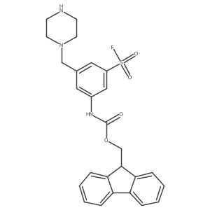 (9H-fluoren-9-yl)methyl N-[3-(fluorosulfonyl)-5-[(piperazin-1-yl)methyl]phenyl]carbamate结构式