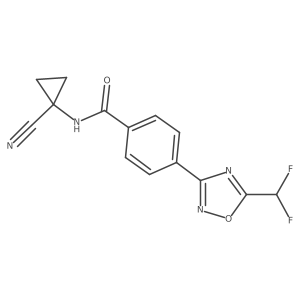 N-(1-Cyanocyclopropyl)-4-[5-(difluoromethyl)-1,2,4-oxadiazol-3-yl]benzamide Structure