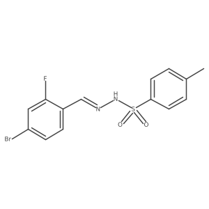N-[(4-bromo-2-fluorophenyl)methylideneamino]-4-methylbenzenesulfonamide结构式