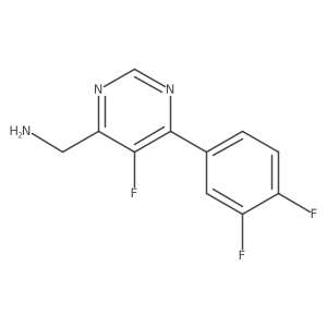 1-[6-(3,4-Difluorophenyl)-5-fluoropyrimidin-4-yl]methanamine结构式