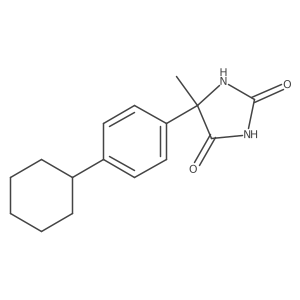 5-(4-Cyclohexylphenyl)-5-methyl-2,4-imidazolidinedione结构式