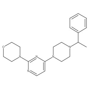 4-{4-[4-(1-Phenylethyl)piperazin-1-yl]pyrimidin-2-yl}morpholine Structure