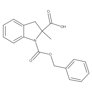 1-[(benzyloxy)carbonyl]-2-methyl-2,3-dihydro-1H-indole-2-carboxylic acid Structure