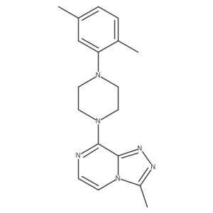 1-(2,5-Dimethylphenyl)-4-{3-methyl-[1,2,4]triazolo[4,3-a]pyrazin-8-yl}piperazine结构式