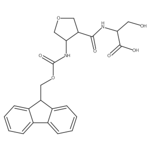 (2S)-2-{[4-({[(9H-fluoren-9-yl)methoxy]carbonyl}amino)oxolan-3-yl]formamido}-3-hydroxypropanoic acid结构式