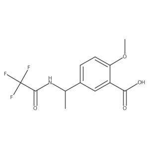 2-methoxy-5-[(1S)-1-(2,2,2-trifluoroacetamido)ethyl]benzoic acid Structure