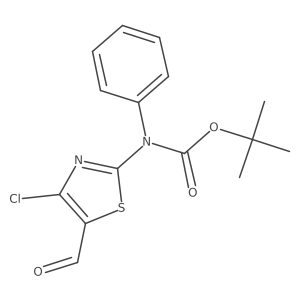 tert-butyl N-(4-chloro-5-formyl-1,3-thiazol-2-yl)-N-phenylcarbamate结构式