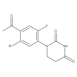 1-(4-Acetyl-5-bromo-2-fluoro-phenyl)hexahydropyrimidine-2,4-dione Structure