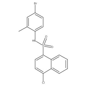 N-(4-bromo-2-methylphenyl)-4-chloronaphthalene-1-sulfonamide结构式