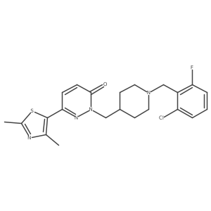 2-({1-[(2-Chloro-6-fluorophenyl)methyl]piperidin-4-yl}methyl)-6-(2,4-dimethyl-1,3-thiazol-5-yl)-2,3-dihydropyridazin-3-one Structure