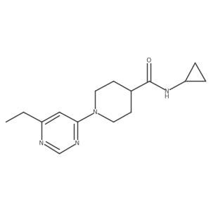 N-cyclopropyl-1-(6-ethylpyrimidin-4-yl)piperidine-4-carboxamide Structure