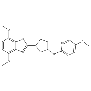 4,7-Dimethoxy-2-{3-[(5-methoxypyrimidin-2-yl)oxy]pyrrolidin-1-yl}-1,3-benzothiazole Structure