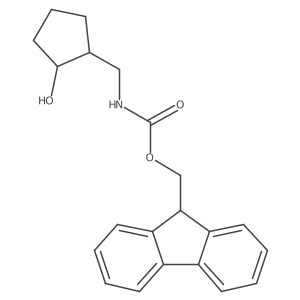 (9H-fluoren-9-yl)methyl N-{[(1R,2S)-2-hydroxycyclopentyl]methyl}carbamate Structure