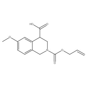 6-Methoxy-2-[(prop-2-en-1-yloxy)carbonyl]-1,2,3,4-tetrahydroisoquinoline-4-carboxylic acid结构式
