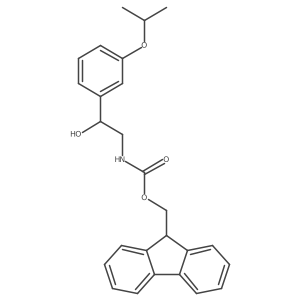 (9H-fluoren-9-yl)methyl N-{2-hydroxy-2-[3-(propan-2-yloxy)phenyl]ethyl}carbamate结构式