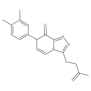 7-(3,4-dimethylphenyl)-3-[(2-methylprop-2-en-1-yl)sulfanyl]-7H,8H-[1,2,4]triazolo[4,3-a]pyrazin-8-one结构式