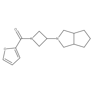 1-(Furan-2-carbonyl)-3-{octahydrocyclopenta[c]pyrrol-2-yl}azetidine结构式