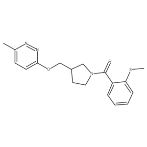 3-Methyl-6-({1-[2-(methylsulfanyl)benzoyl]pyrrolidin-3-yl}methoxy)pyridazine Structure