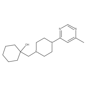 1-{[4-(6-Methylpyrimidin-4-yl)piperazin-1-yl]methyl}cyclohexan-1-ol结构式