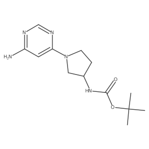 Tert-butyl 1-(6-aminopyrimidin-4-yl)pyrrolidin-3-ylcarbamate Structure