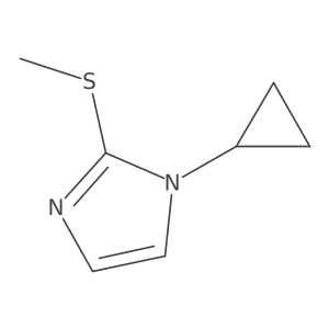 1-Cyclopropyl-2-(methylthio)-1H-imidazole结构式