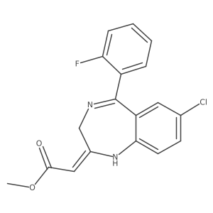 2-[7-Chloro-5-(2-fluorophenyl)-1,3-dihydro-2H-1,4-benzodiazepin-2-ylidene]acetic Acid Methyl Ester结构式