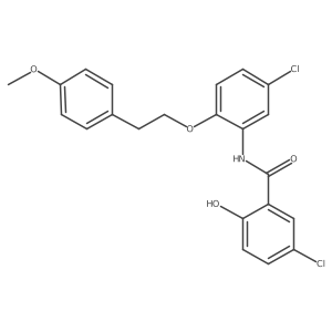 Benzamide,5-chloro-n-[5-chloro-2-[2-(4-methoxyphenyl)ethoxy]phenyl]-2-hydroxy- Structure