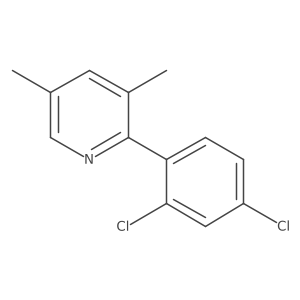 2-(2,4-Dichlorophenyl)-3,5-dimethylpyridine结构式