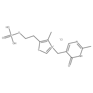 4-Methyl-3-((2-methyl-6-oxo-1,6-dihydropyrimidin-5-yl)methyl)-5-(2-(phosphonooxy)ethyl)thiazol-3-ium chloride Structure