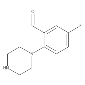 5-Fluoro-2-(piperazin-1-YL)benzaldehyde Structure