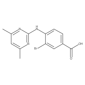 Benzoic acid, 3-bromo-4-[(4,6-dimethyl-2-pyrimidinyl)amino]-结构式